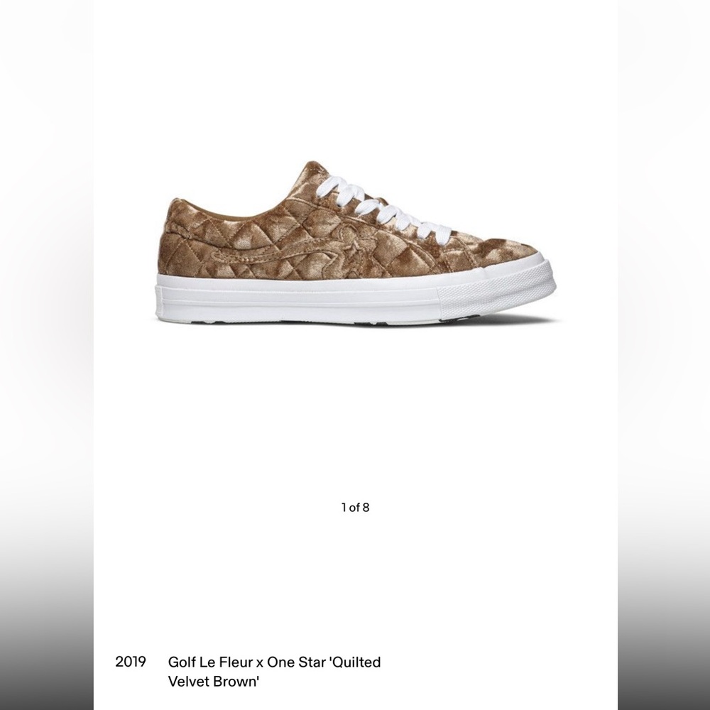 Good le fleur x one star ‘quilted velvet brown’.  CAN BE MEN OR WOMEN MEN SIZE 6